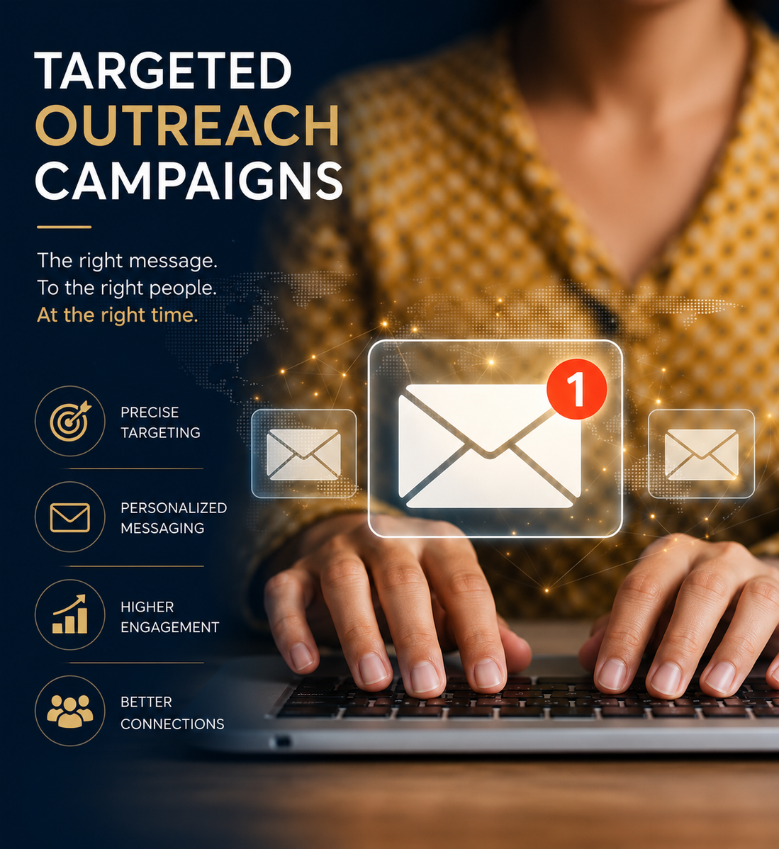 Targeted outreach messages being sent to potential candidates