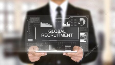 Employer discussing hiring plans with an international talent consultant