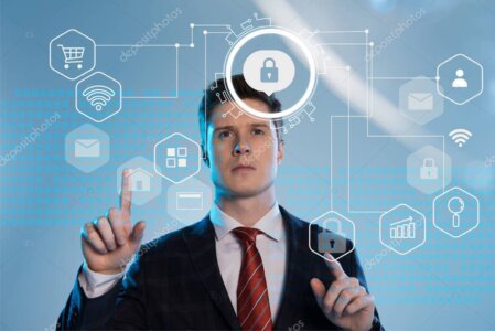 Abstract illustration of secure data protection and confidentiality